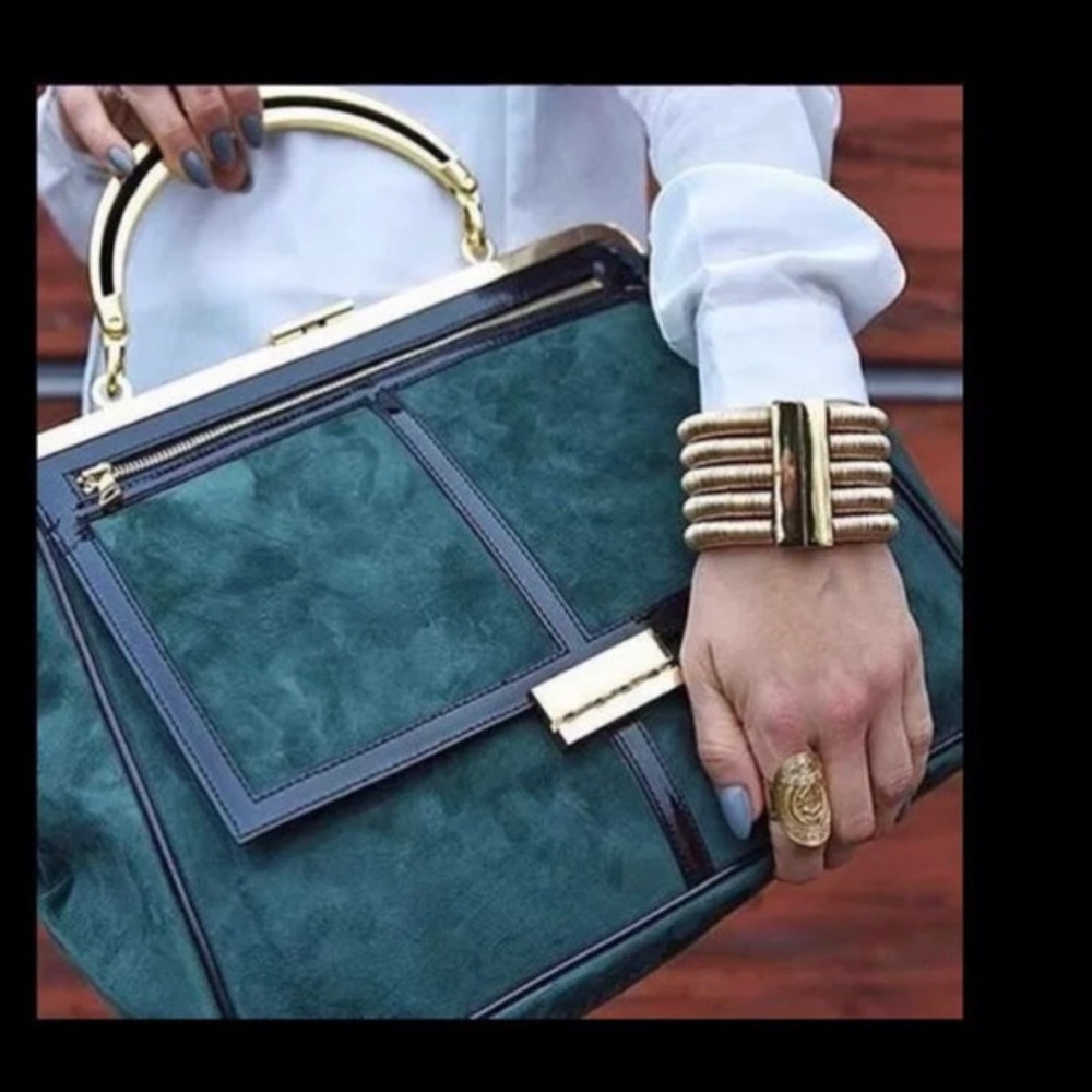 Balmain x H&M Emerald Suede Purse